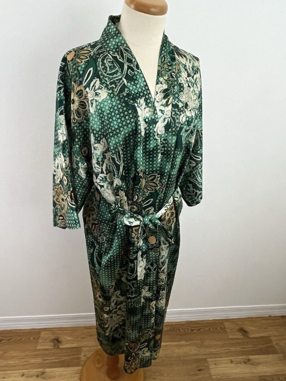 Vintage California Dynasty Lingerie Dressing Gown Peignoir Robe Women's L - Picture 11 of 14